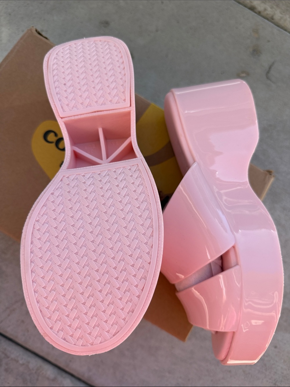 Women's Pink Slide Sandals - Picture 5 of 8